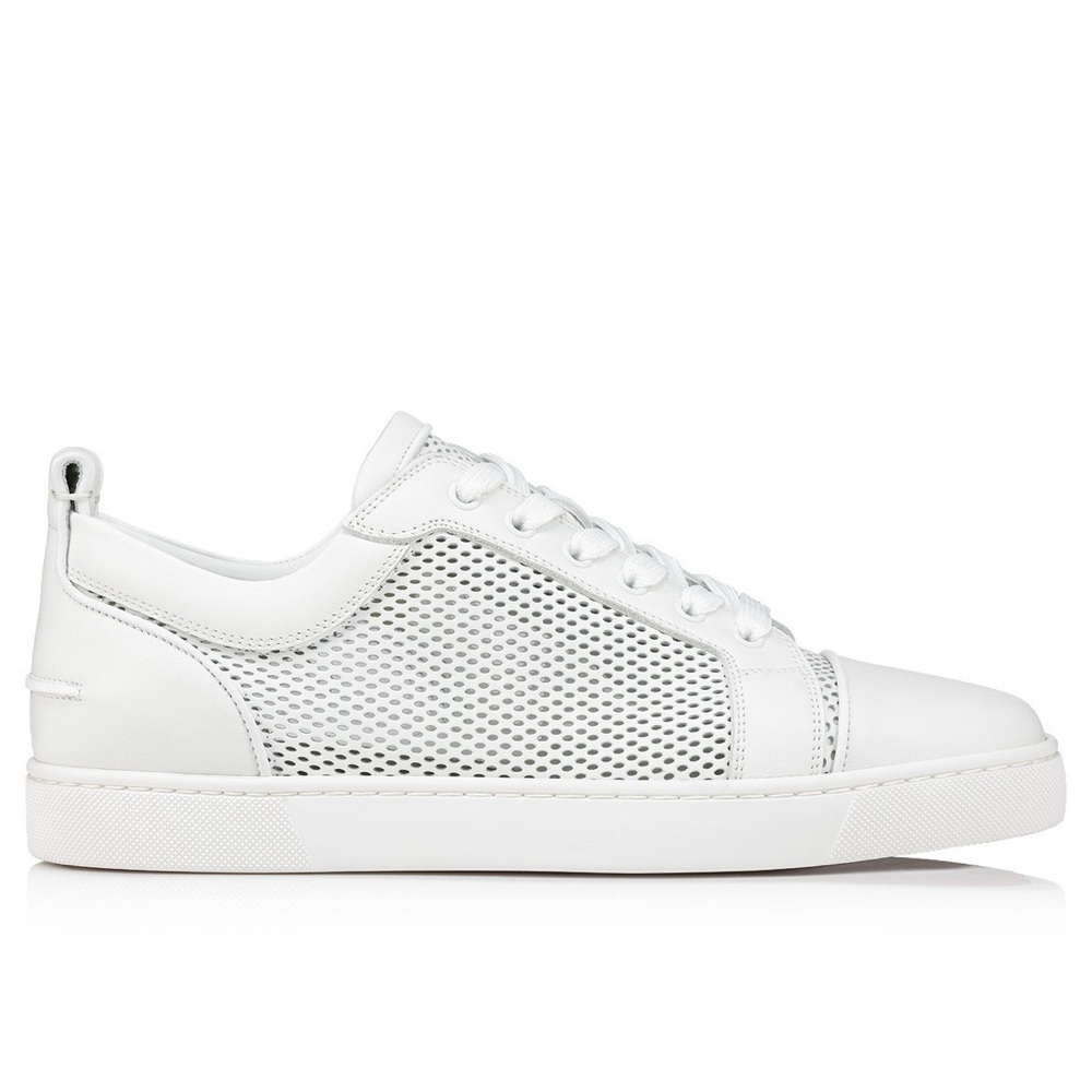 NWOB Christian Louboutin Men’s Perforated AC Louis Junior Sneakers in White